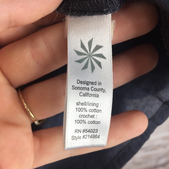 Athleta Blue Gray Crochet Cute Flowy Tank Top - Picture 4 of 5